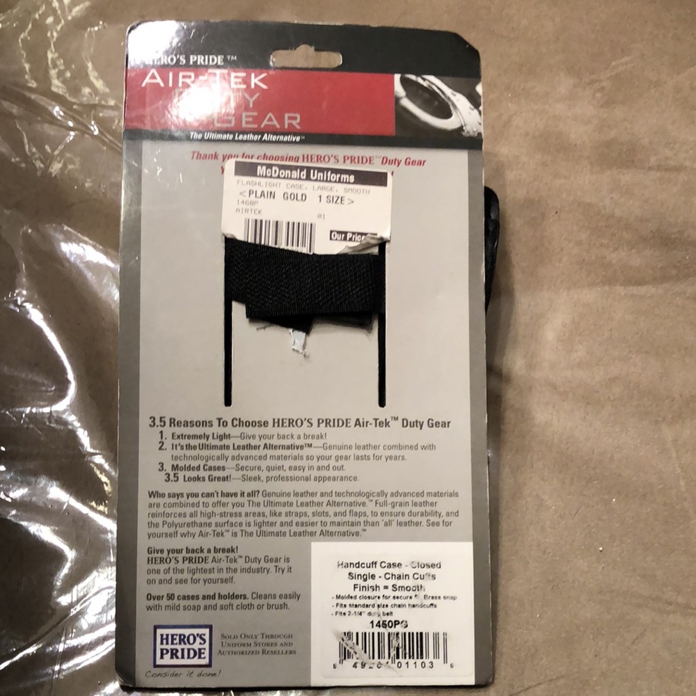 McDonald Uniforms Black Leather Air-Tek Phone Holster with Flap Closure - Picture 4 of 4